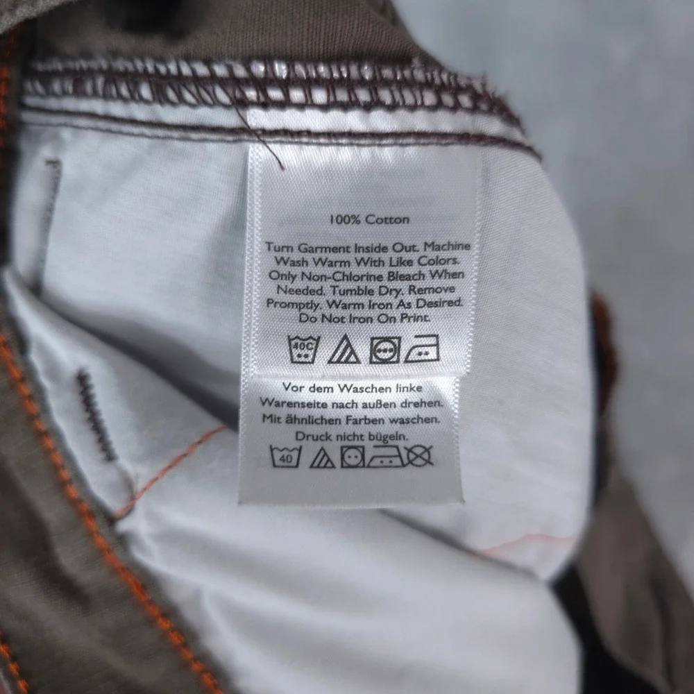 Eddie Bauer Cargo Shorts Mens 38x12 Brown Ripstop Cotton Outdoor Utility Fishing